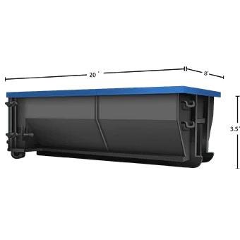 Roll-off dumpster equipment illustration